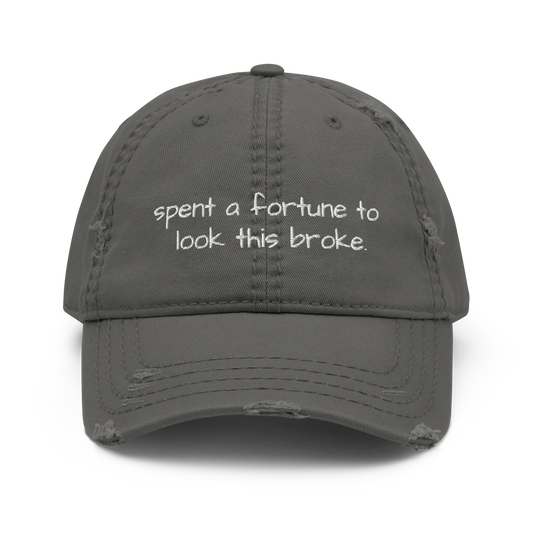 Distressed Broke Embroidered Hat