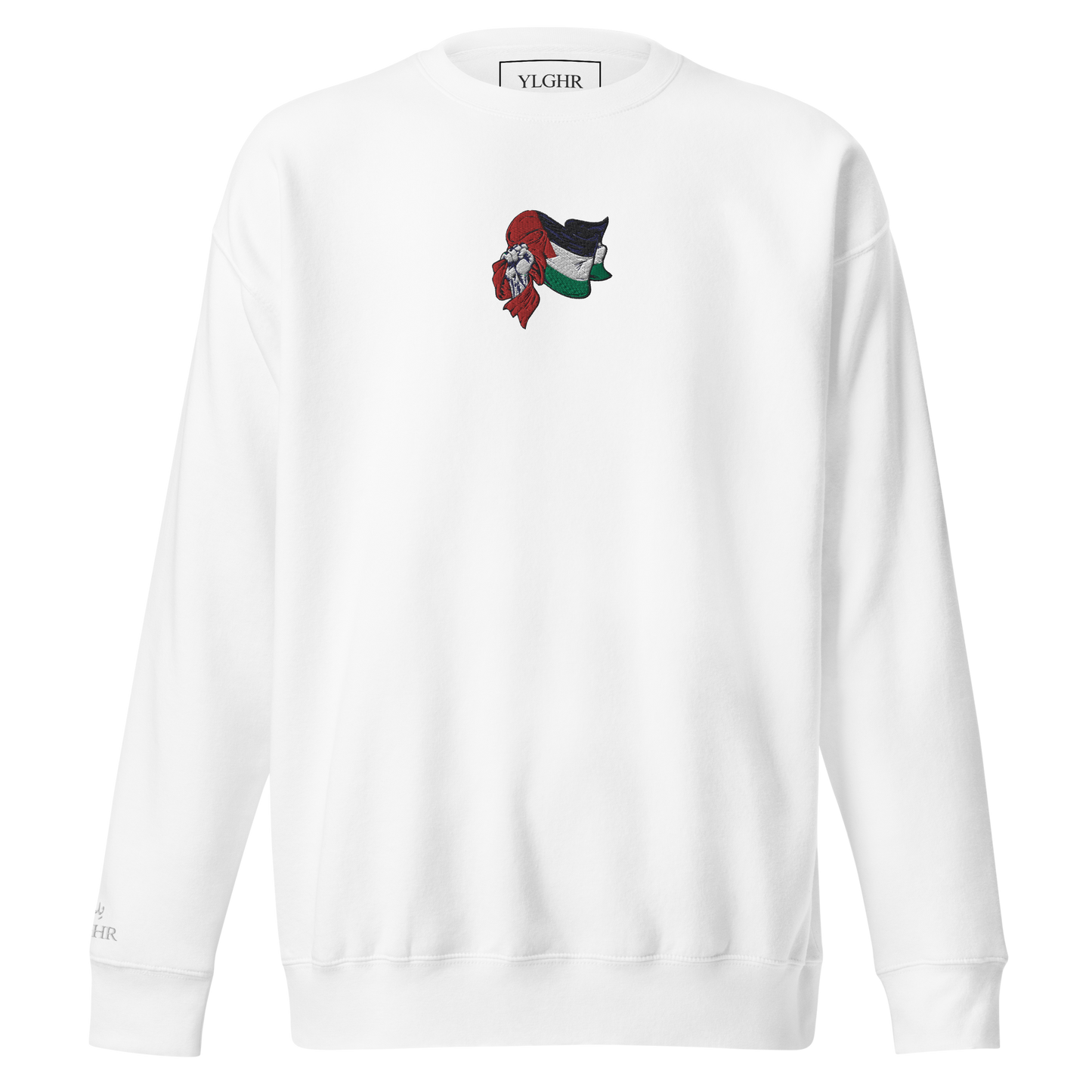 Premium Palestine  Flag Embroidered Sweatshirt - Unisex