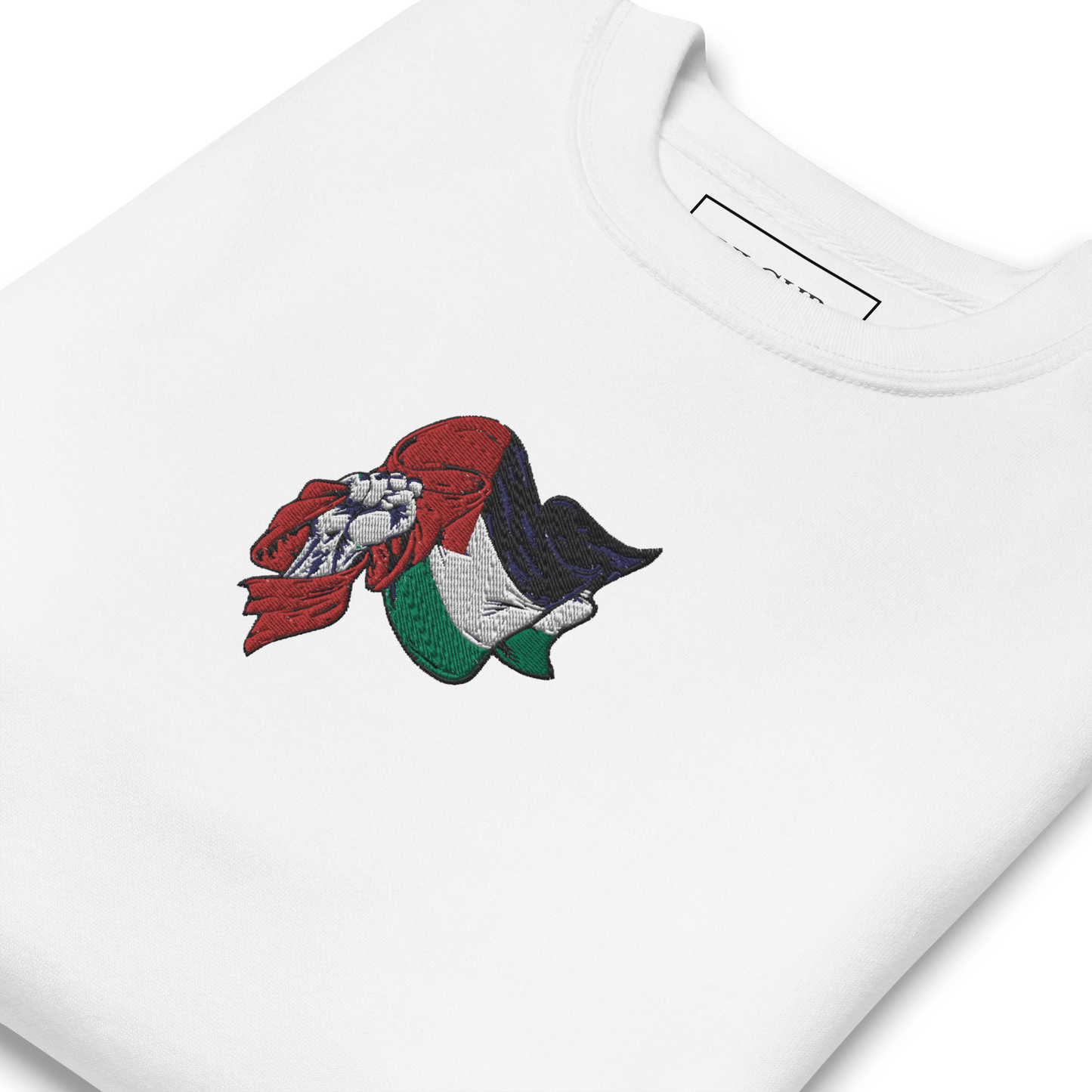 Premium Palestine  Flag Embroidered Sweatshirt - Unisex